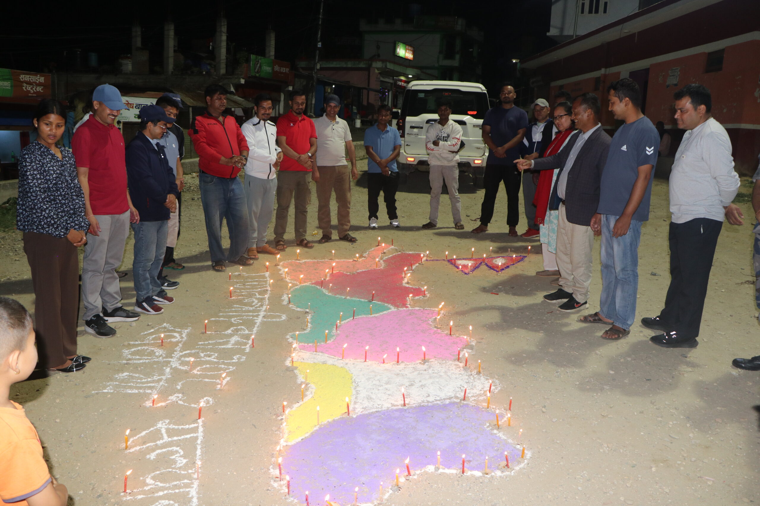 गणतन्त्र दिवसको अवसरमा सल्यान सदरमुकाममा दीप प्रज्वलन
