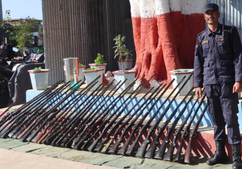 सल्यानमा ३३ नाल अवैध भरुवा बन्दुक बरामद