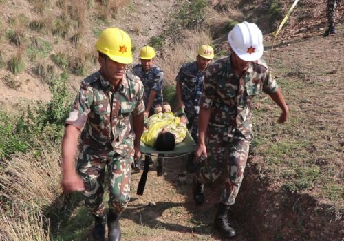 सल्यानमा विपद् प्रतिकार्यका लागि संयुक्त नमुना अभ्यास प्रदर्शनी